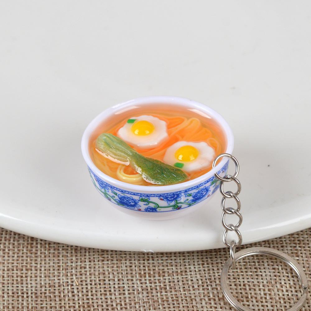 Kids' Mini Kitchenware: Noodle Bowl Keychain Fun Toy & Student Souvenir