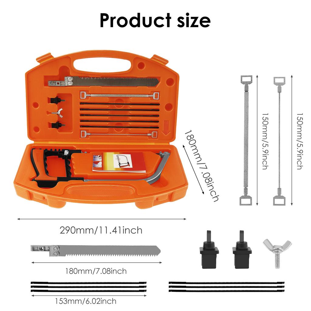 Multi Purpose Magic Handsaw Hacksaw Set for Woodworking DIY Sharp Durability Saw Blade Portable Hacksaw Tool Handmade/Household