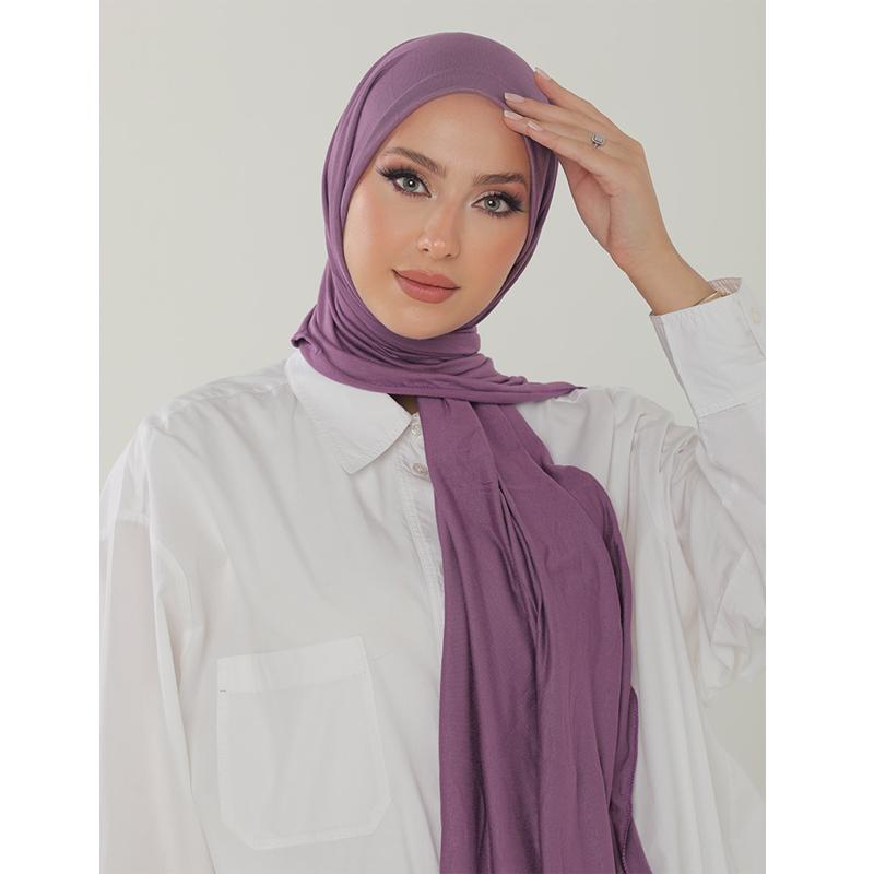 New Women Modal Cotton Jersey Hijab Ramadan Fashion Plain Soft Long Turban Scarf Shawls Islamic Ladies Headscarf Bandana