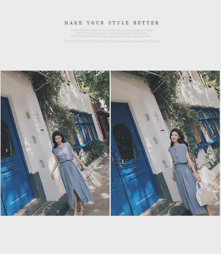 2024 Sommer Koreanischer Stil Chiffonkleid: Französisch inspiriert, Knielang, Elegant & Trendy