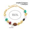 Stone Beads Short Choker Vintage Clavicle Chain Retro Colorful Resin Necklace  Women
