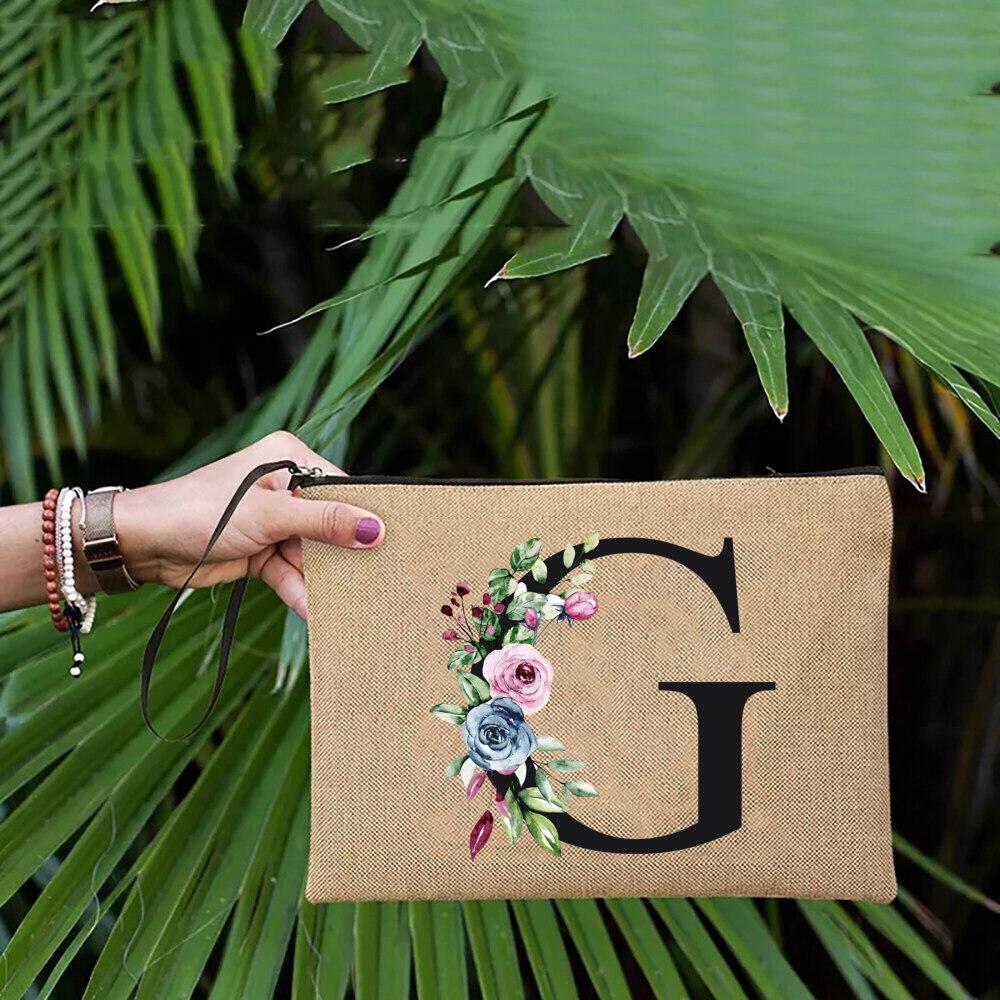 Простой льняной клатч на запястье — фото 14