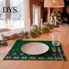 Heat Resistant Dining Mats 12.6" X 17.7" Christmas Placemats, Washable Place for Kitchen Festive Table Decor Gifts Table, Holiday Party Decorations