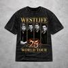 Stylish Men Women Westlife 25th Anniversary Tour 2026 Tee Shirt Oversize Washed  T Shirts Tops