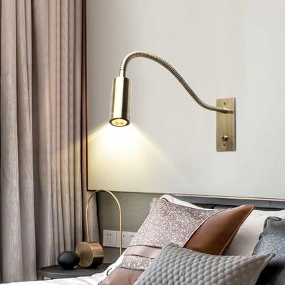 LED Flexible Gooseneck Reading Wall Lamp Modern Wall Mounted Bedroom Bedside Wall Light Spotlights for Hotel Engineering Study