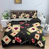 3D Playing Cards Pattern Bedding Set Luxury Cozy Duvet Cover Set King Queen Full Size Quilt Cover Pillowcase Bedclothes741
