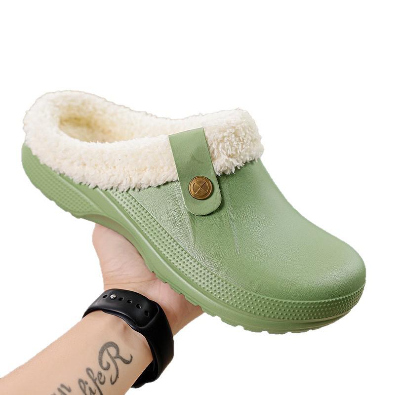 2025 Herbst/Winter Unisex Fuzzy Baumwolle Loch Hausschuhe