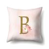 Polyester Pillowcase Home Fantasy Watercolor Print Pillowcase 26 English Letter Cushion Cover