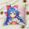 Cute I-Izumi K-Konata Double-Sided Printed Square Decorative Cushion Cover For Sofa Living Room Home Decor