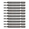 Hex 3 X for Bolts and H A16 ZP Bits, 65mm, Screws, 10-Piece Set, Hardness (High Hardness),