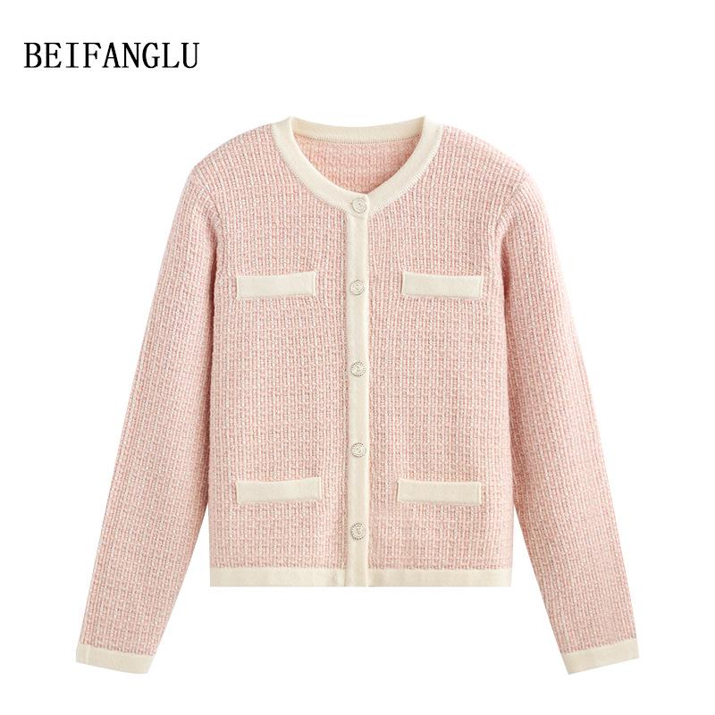 Autumn Style Wool Knit Cardigan with Textured Three-Dimensional Design