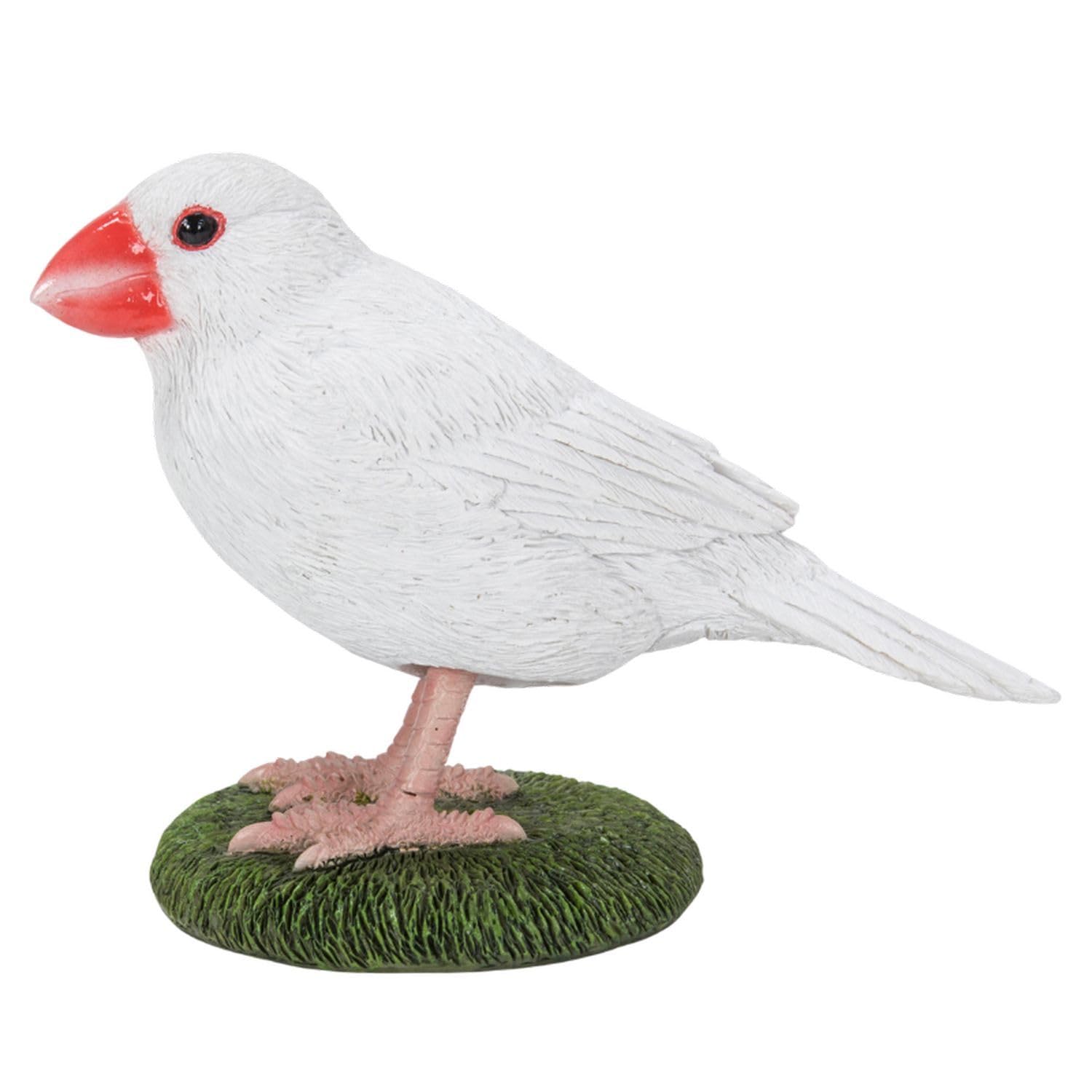 

Ubia Swinging White Java Sparrow x x 9 cm Doll Figurine Ornament Animal Garden Decoration Realistic Cute Bird H20057 10.5 6.5