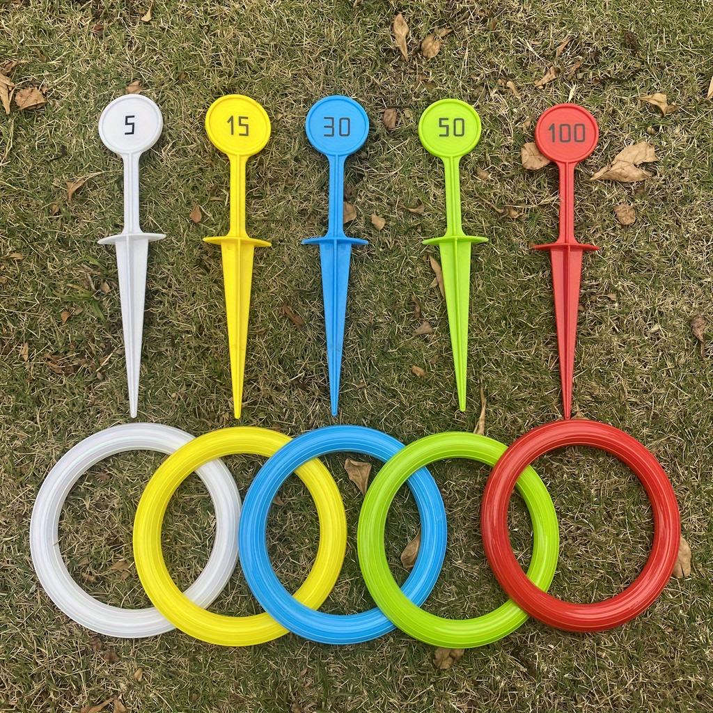 Youngsters Outdoor Beach Sports Toy, Grass Game Equipment, Numbered Ring Toss Game, Parent-Youngsters Interactive Educational Play, Beach Accessories