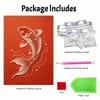 DIY Pearl Embroidery Diamond Painting Kit Koi Fish Sparkling Beads Art Craft Handmade Decoration Gift for Home Use
