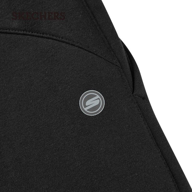 Skechers Sport Lifestyle Series Fleece Lined Warm Soft Comfortable Knitted Sweatpants Women bottoms Carbon-Black P424W081-0018