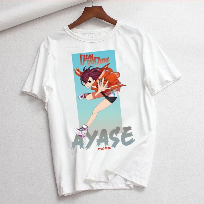Дэн Да Дэн Dandadan Окарун Летняя Модная Рубашка Графическая Футболка Женские Топы Базовые Футболки с Круглым Вырезом Смешная Футболка для Девочек S