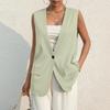 Women's Fashion Plus Size Vest Women's Women's Vest Jacket Slim and Elegant Solid Color Vest