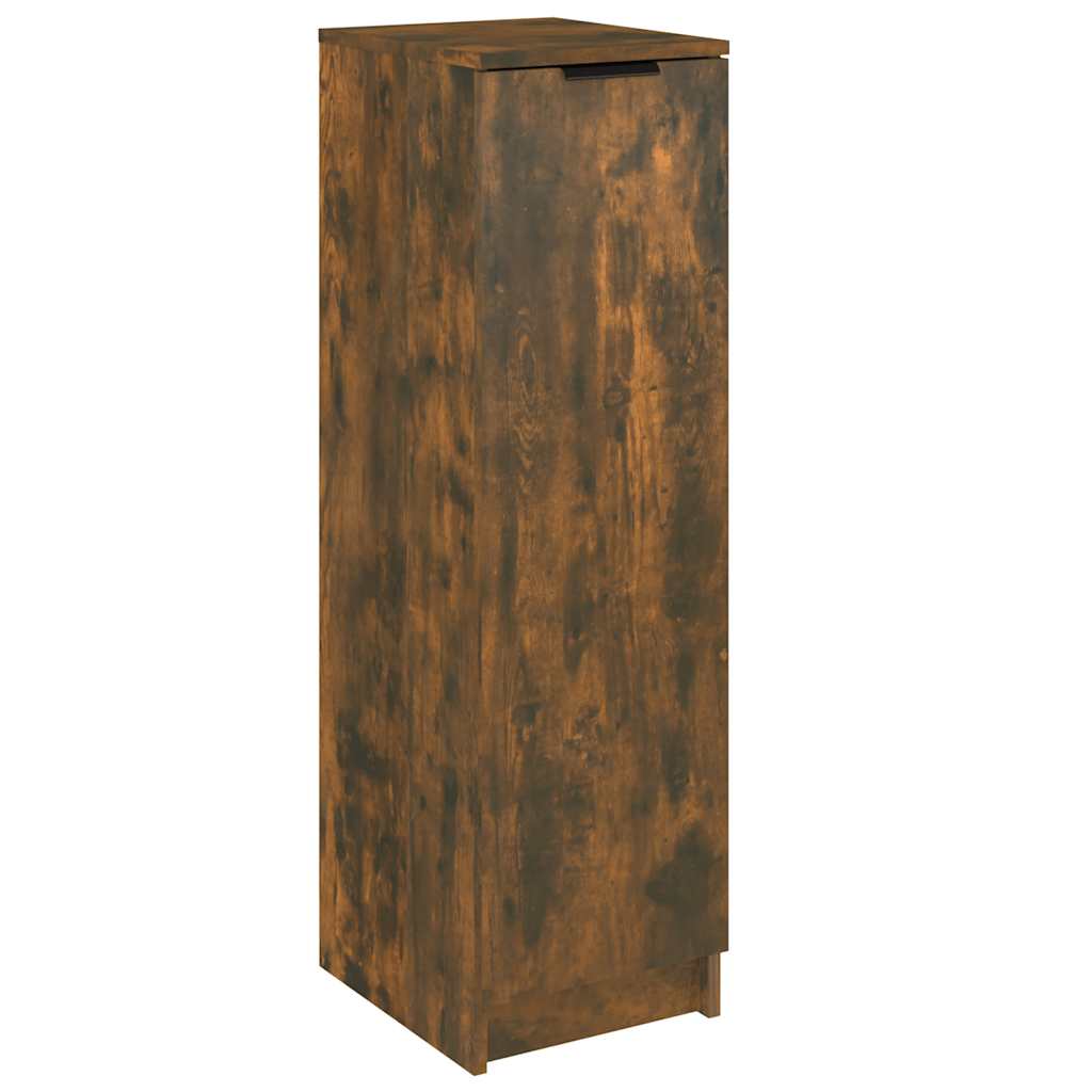 Shoe Cabinet Smoked Oak 30 x 35 x 100 cm Particleboard