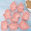 Plastic Biscuit Mold Cookie Embossing Moulds Single Horn Horse Shape Cookie Mold