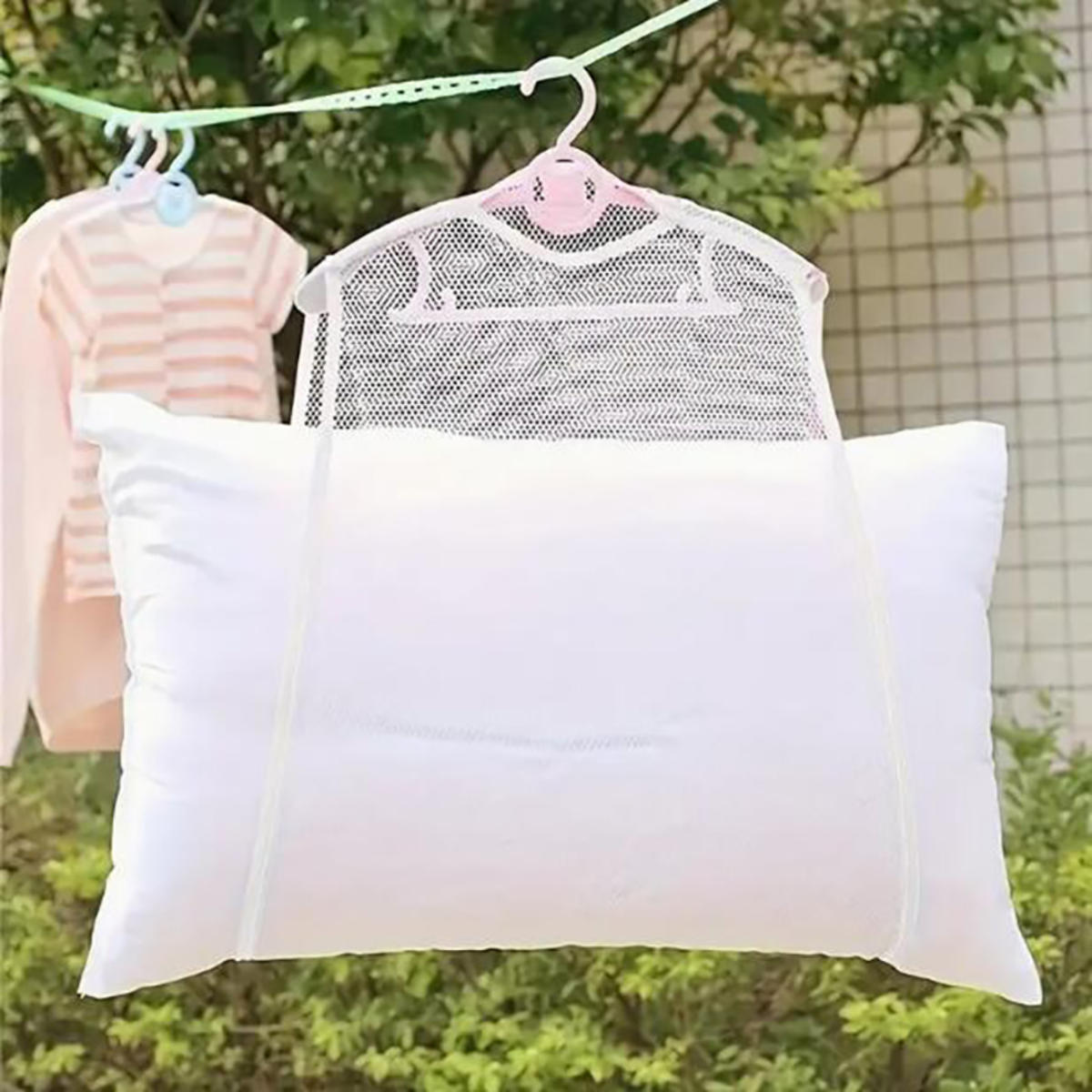 Подвесная сушилка для подушек, уличная ветрозащитная сетка для сушки подушек, многофункциональный органайзер для сушильных мешков большой вместимости one size