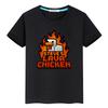 chicken jockey Kawaii t shirt for kids boy 10year 100%Cotton Print Cartoon Tops Anime Short Tees kids clothe girls y2k one piece