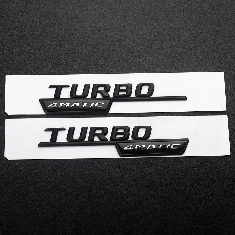 ABS V8 BITURBO 4MATIC Badge Sticker Car Body Trunk Fender Decoration For Mercedes Benz AMG W203 W206 W220 W205 W211 W210 W108
