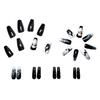 24PCS Christmas Glossy Press on Nails  Natural Unbreakable Nail Simple Wear for Fingernail DIY Decoration