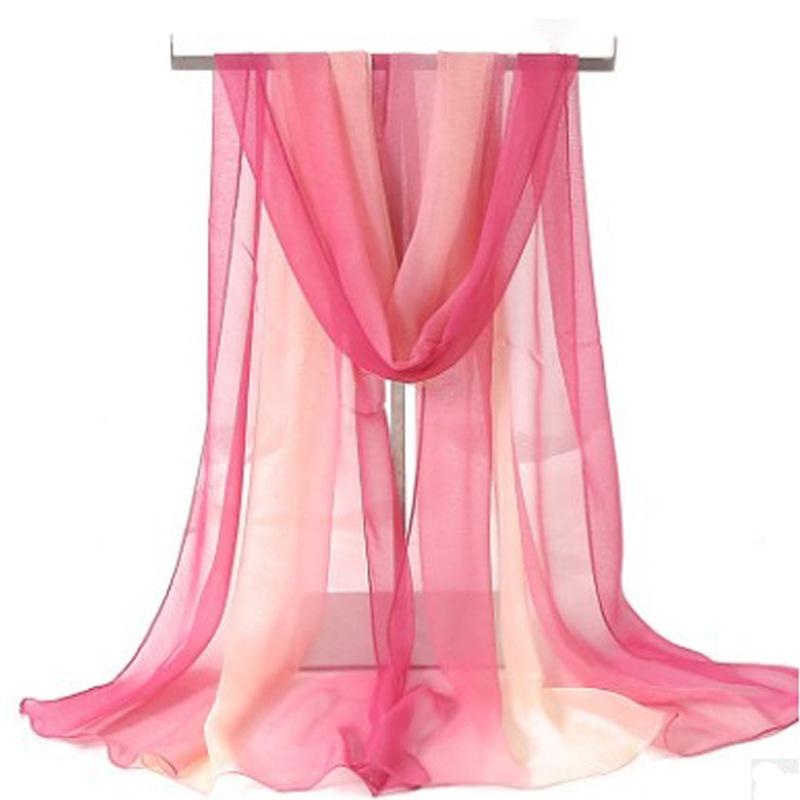

Silk Gradient Scarf: Elegant Georgette Shawl for Sun Protection & Dance Etiquette 160 x 50 cm