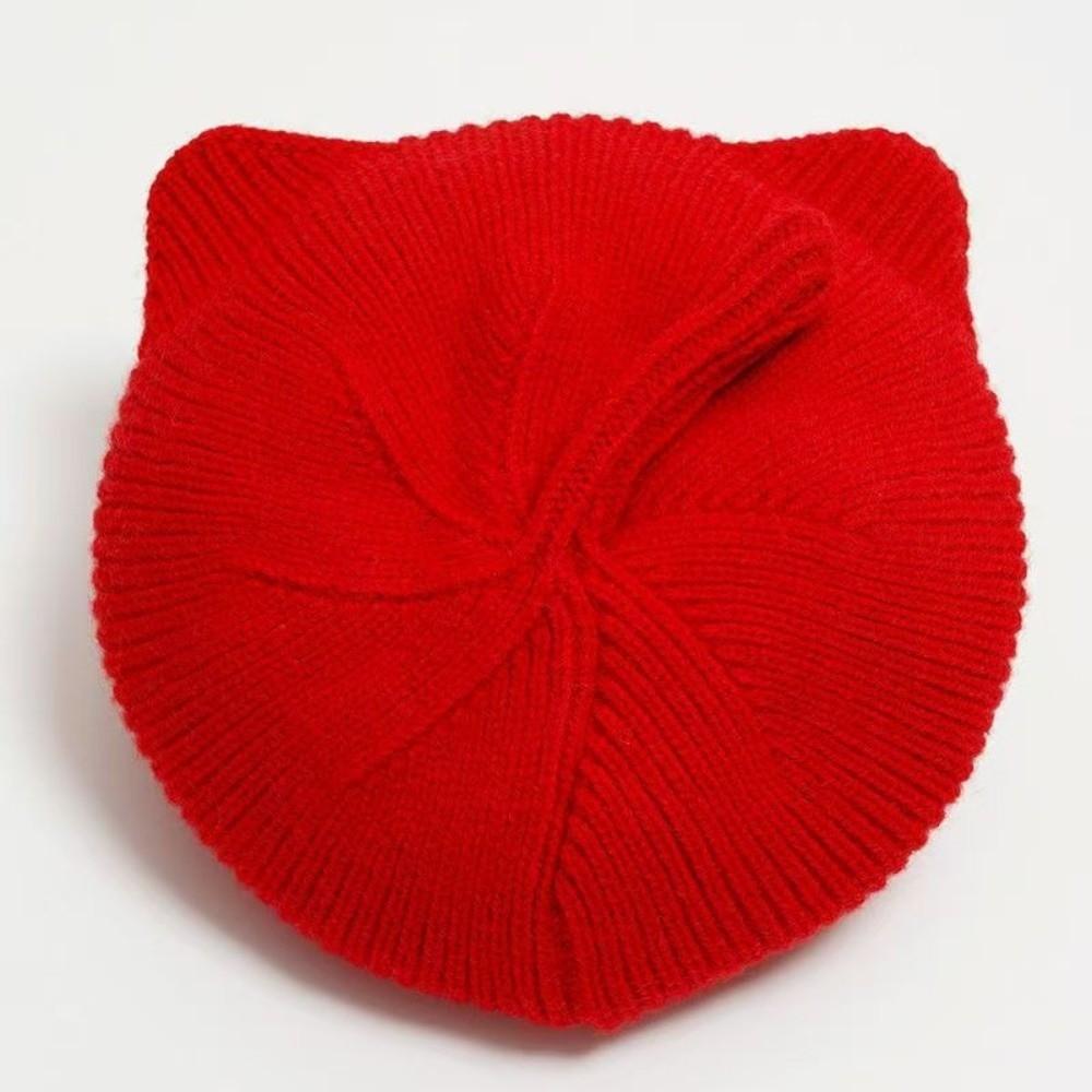 Knitted Yarn Kids Beanie Hat Cartoon Cat Ear Cat Ear Beret  Birthday Holiday Gift