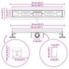 Linear Shower Drain in Silver 50 cm Stainless Steel 304