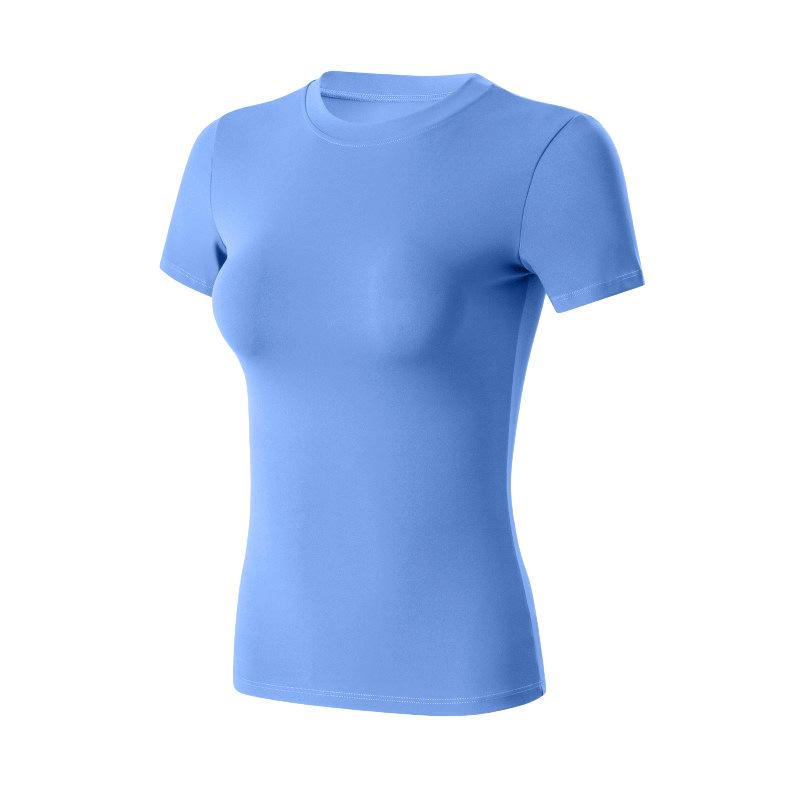 Slim Fit Quick-Dry Short Sleeve Yoga Top - High Elasticity Pilates T-Shirt for Summer Workouts