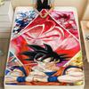 Son Goku Print Flannel Blanket, Soft Warm for Bedrooms Sofas Beds, Perfect for Travel Picnic Chair -HE19