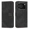 For iPhone 17 Pro Stand Case Imprinted Lines Leather Phone Cover