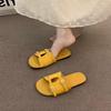 Retro braune Nischen-Abendsandalen Feenschuhe 2025 neue Sommer Flachboden-Urlaubs-Birkencool-Slipper