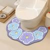 Water Absorbing Bathroom Mat Anti Slip Door Mat Carpet Floor Pad U-shaped Floor Mat  Toilet Room