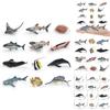 Simulated Deep Sea Ray Crab Squid Killer Whale Shark Model Desktop Ornament Set For Childrens Educational Playroom Decor