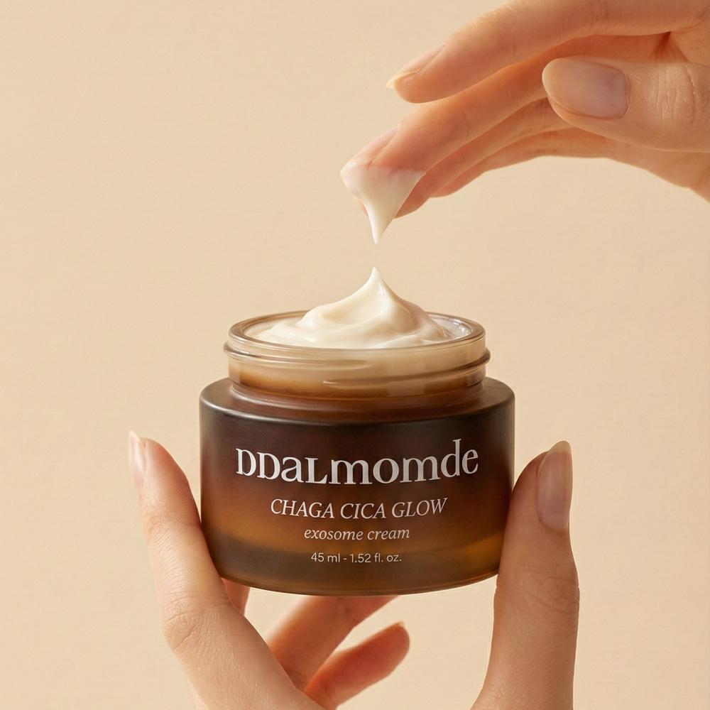 ddalmomde Chaga Cica Glow Exosome Cream 45ml - Skin-Revitalizing & Texture-Refining Vegan Boosting Cream