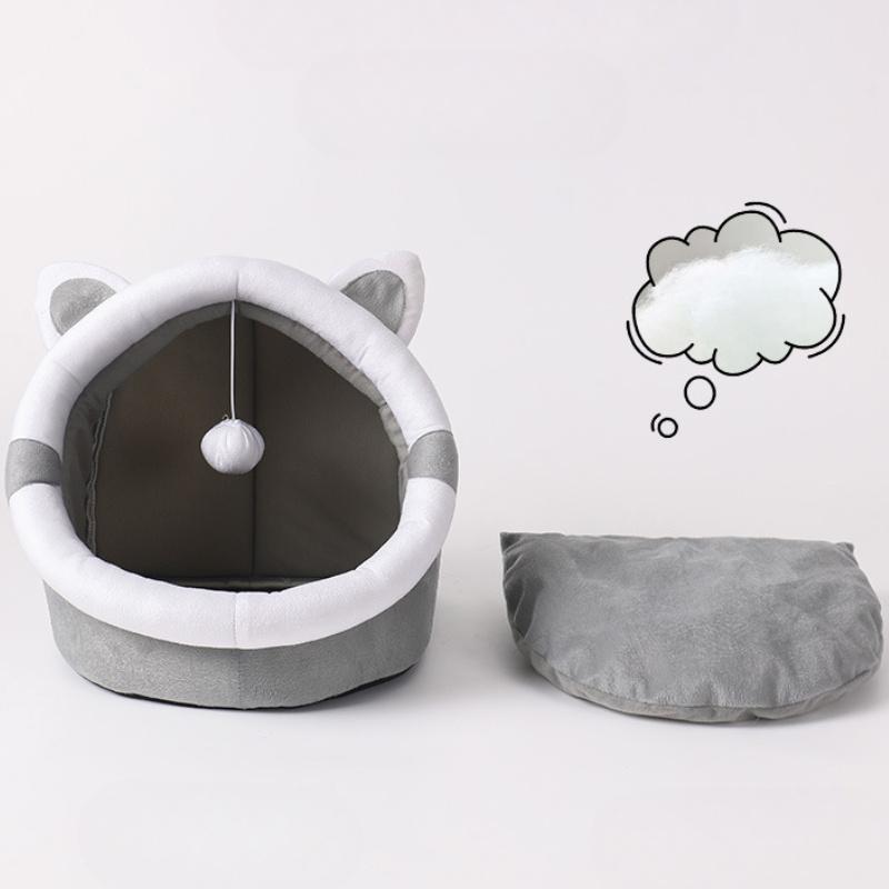 Katzenhaus Katzen Haustierstreu Halbgeschlossene Hundehütte Katzenhaus Haustierbedarf Kleine und mittelgroße Hunde sind für alle Jahreszeiten geeignet