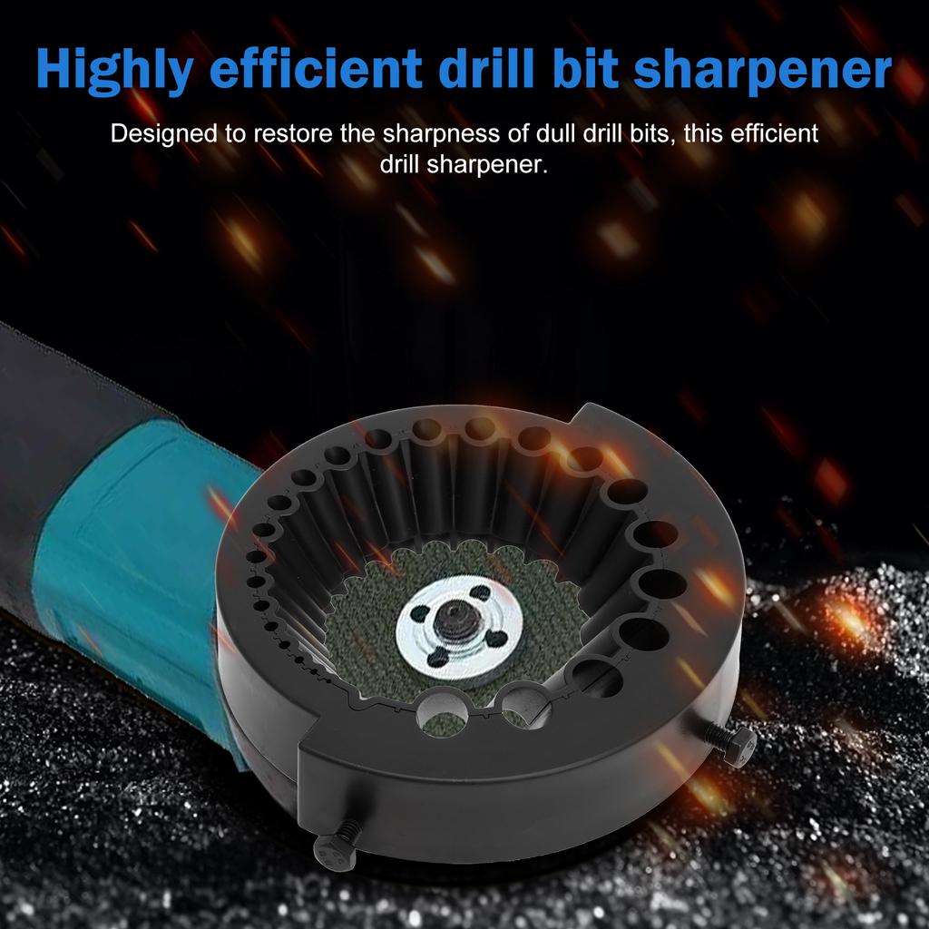Efficient Drill Bit Sharpener Jig Multipurpose Grinding and Polishing Universal Angle Grinder Attachments with Gloves Screws