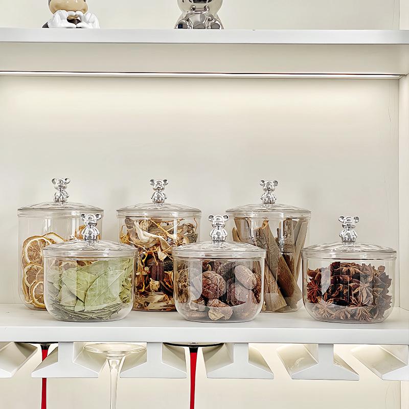 Food Grade Moisture-Proof PET Plastic Jar for Tea, Candy & Dried Goods Storage