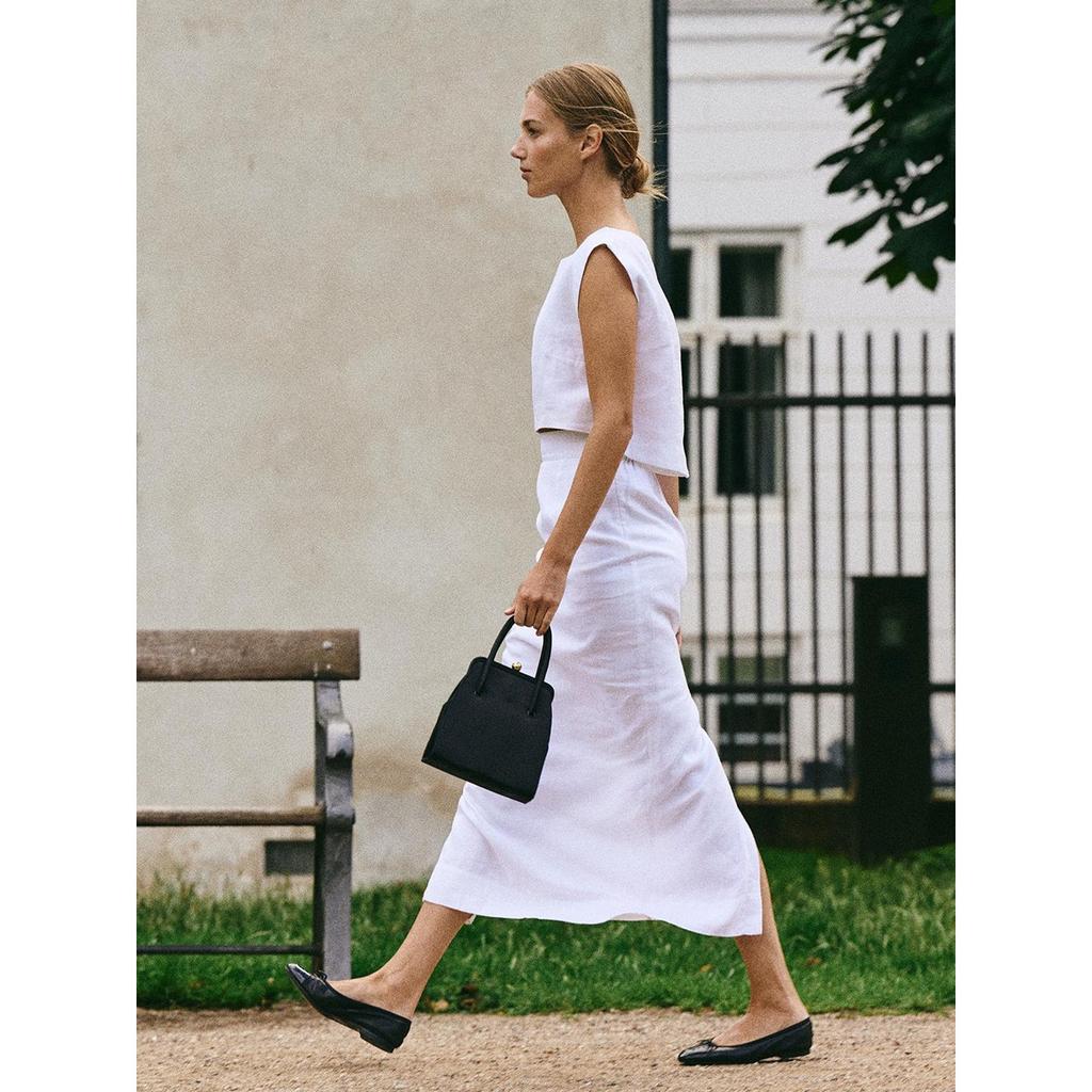 Spring Summer New Women's Cotton Linen Vest Skirt Set INS Casual Two Piece Outfit European American Style