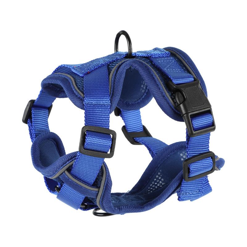 Pet chest strap chest back clothing vest type leash dog rope reflective anti-break-free breathable medium and small dog strap