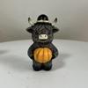2pcs Cute Highland Cattle Ornament Resin Animal Figurine Sculpture Home Decor Cow Statue  Farmhouse