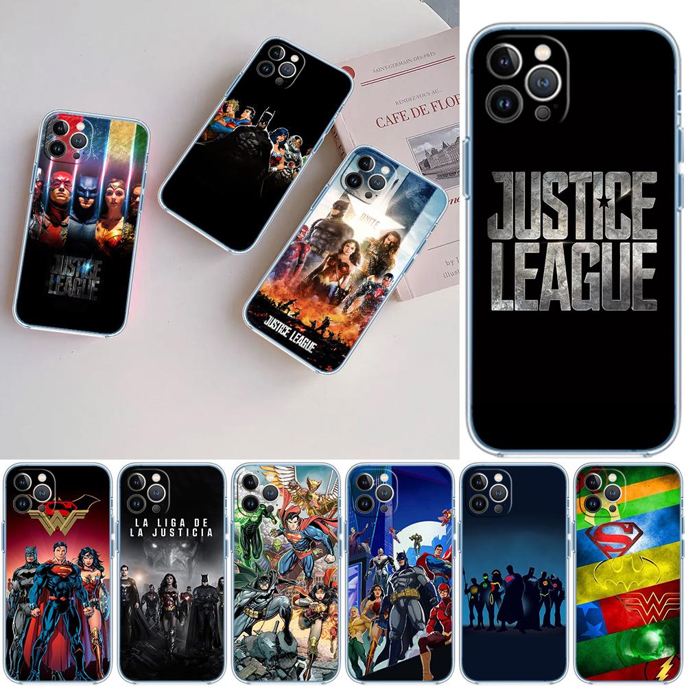 CJ72 Justice league Soft Shell Transparent Phone Case for Samsung Galaxy A04 A04S A14 A23 A34 A54 M23 M33 M52 M53