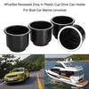 4 Pc Plastic Cup Holder Set Drop In Black   for Car Boat Marine
