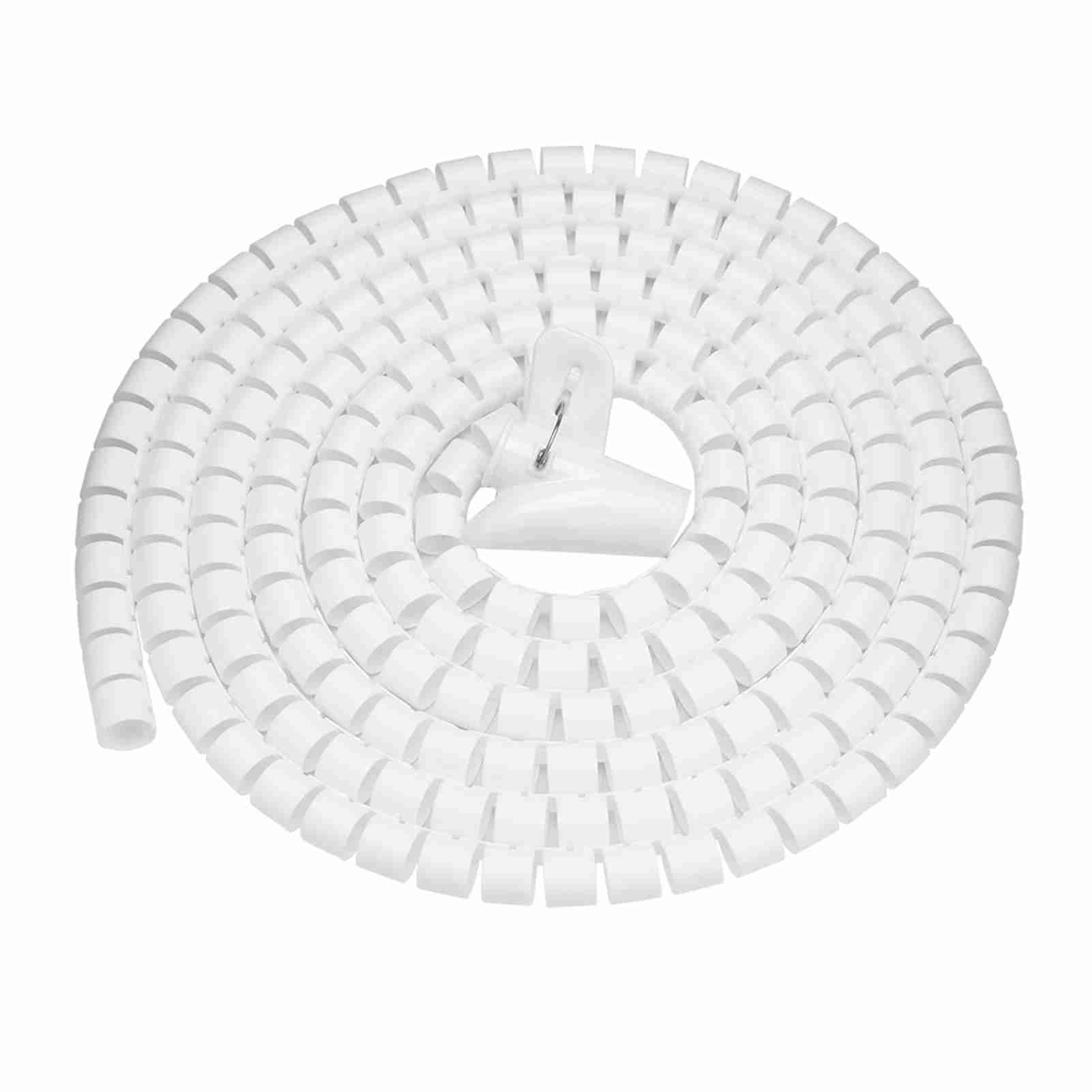 

Flexible Spiral Tube Cable Organizer Wire Wrap Cord Protector Wire Storage White 3.0m * 16mm чорний