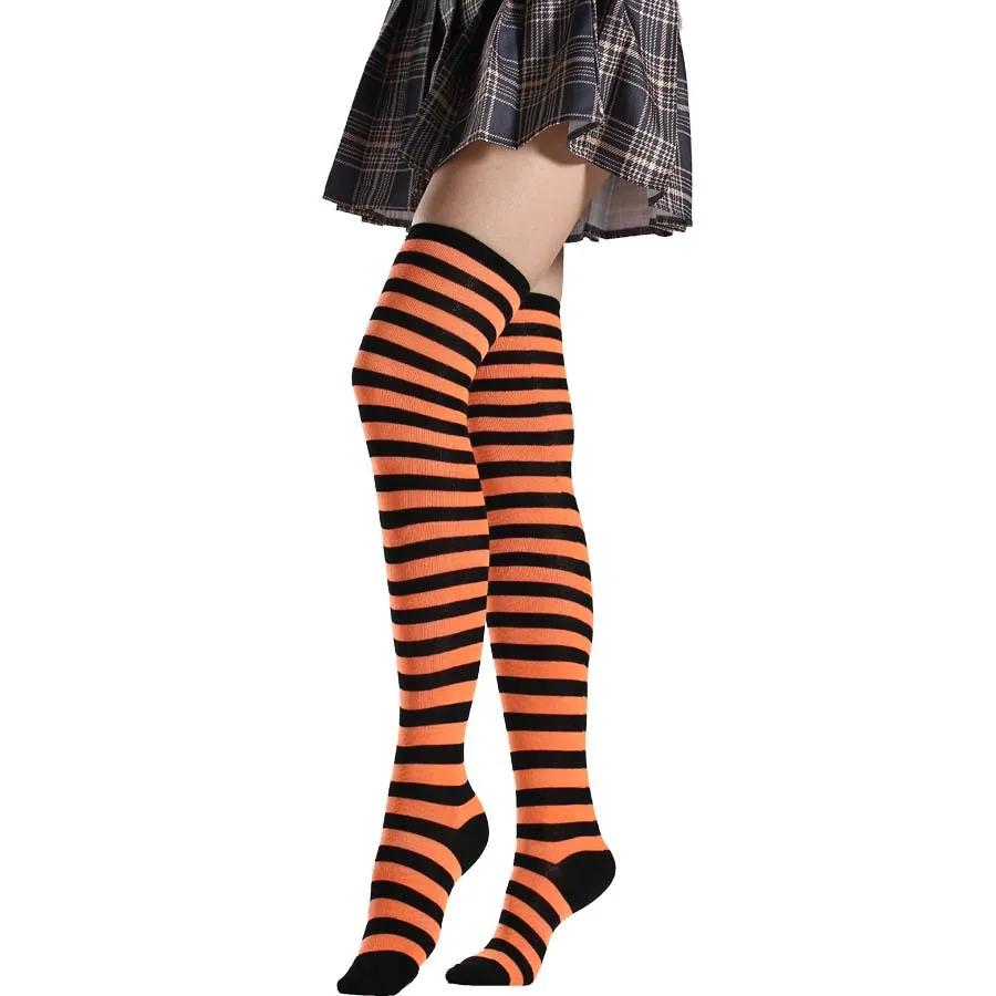 New Socks Long Tube Ladies Japanese Blue and White Striped Over-knee Socks Thigh Socks  Thigh High Stockings  Knee High