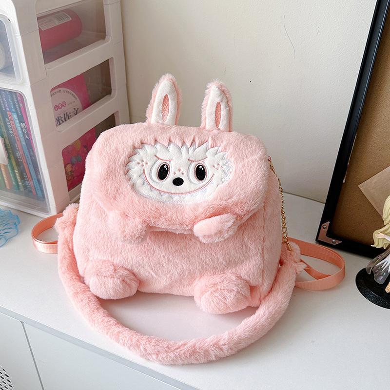 

Рюкзак Capybara Plush Shoulder Bag з регульованими плечовими ременями рожевий