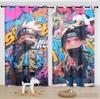 Anime N-Naruto Akatsuki Cartoon 3D Print 2 Panels/Set Window Blackout Curtains Japanese Game Living Room Print Baby Kids Gift