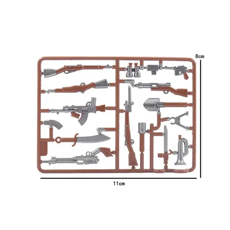 Building Blocks Weapons Accessory Soldier Digital Gift Ninja Sword Mortar Cannon Missile Launcher RPG Toys Mini Brick X006